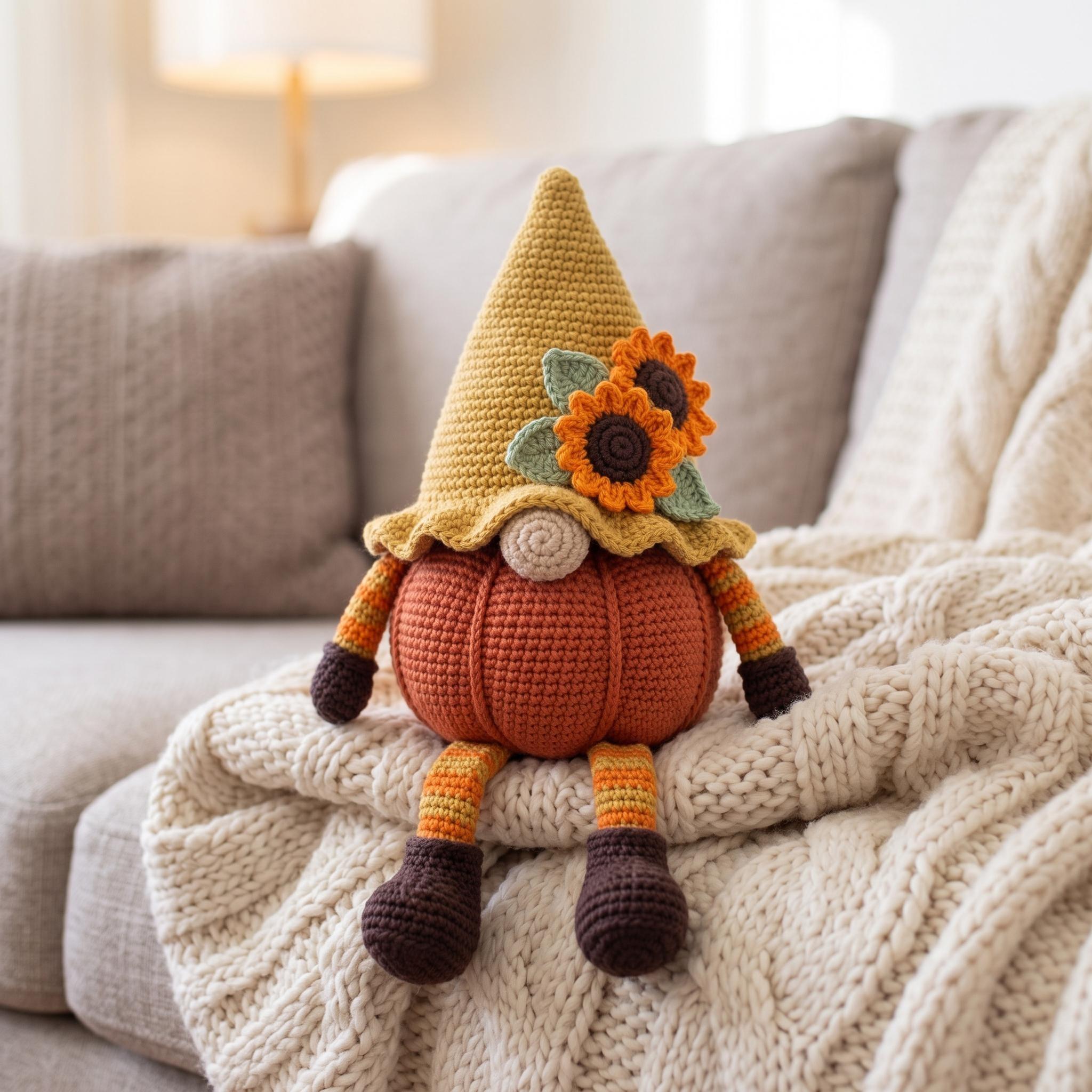 Crochet Pumpkin Gnome thumbnail 3