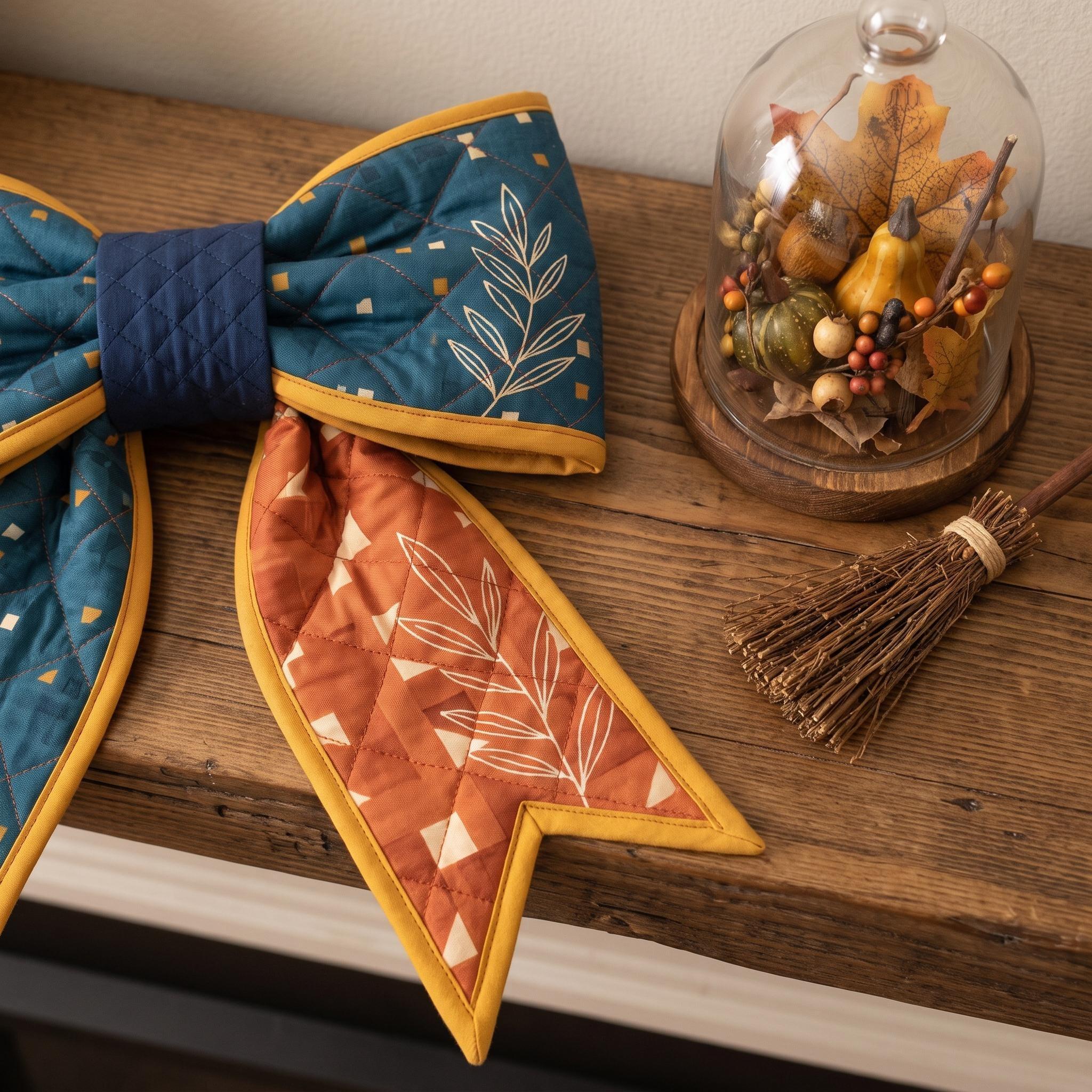 Jumbo Quilted Door Bow thumbnail 2