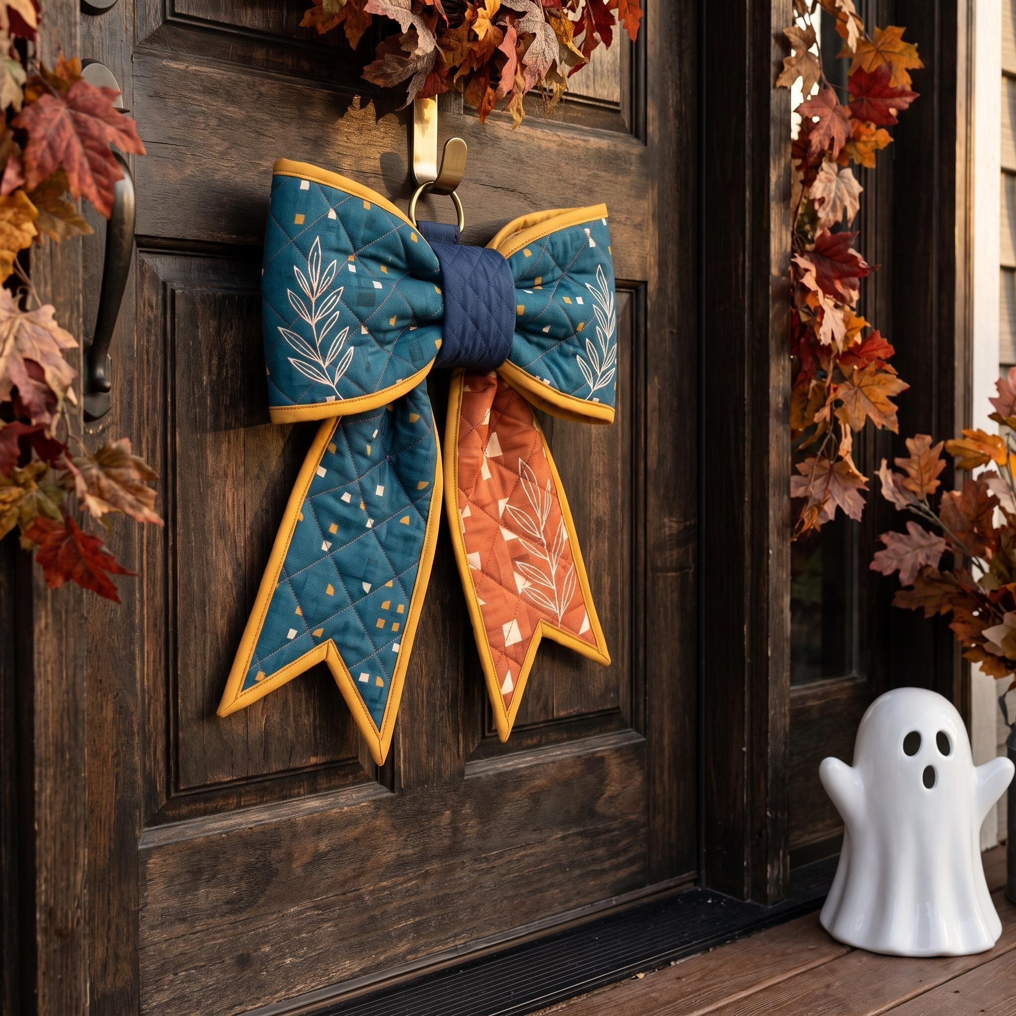 Jumbo Quilted Door Bow thumbnail 3