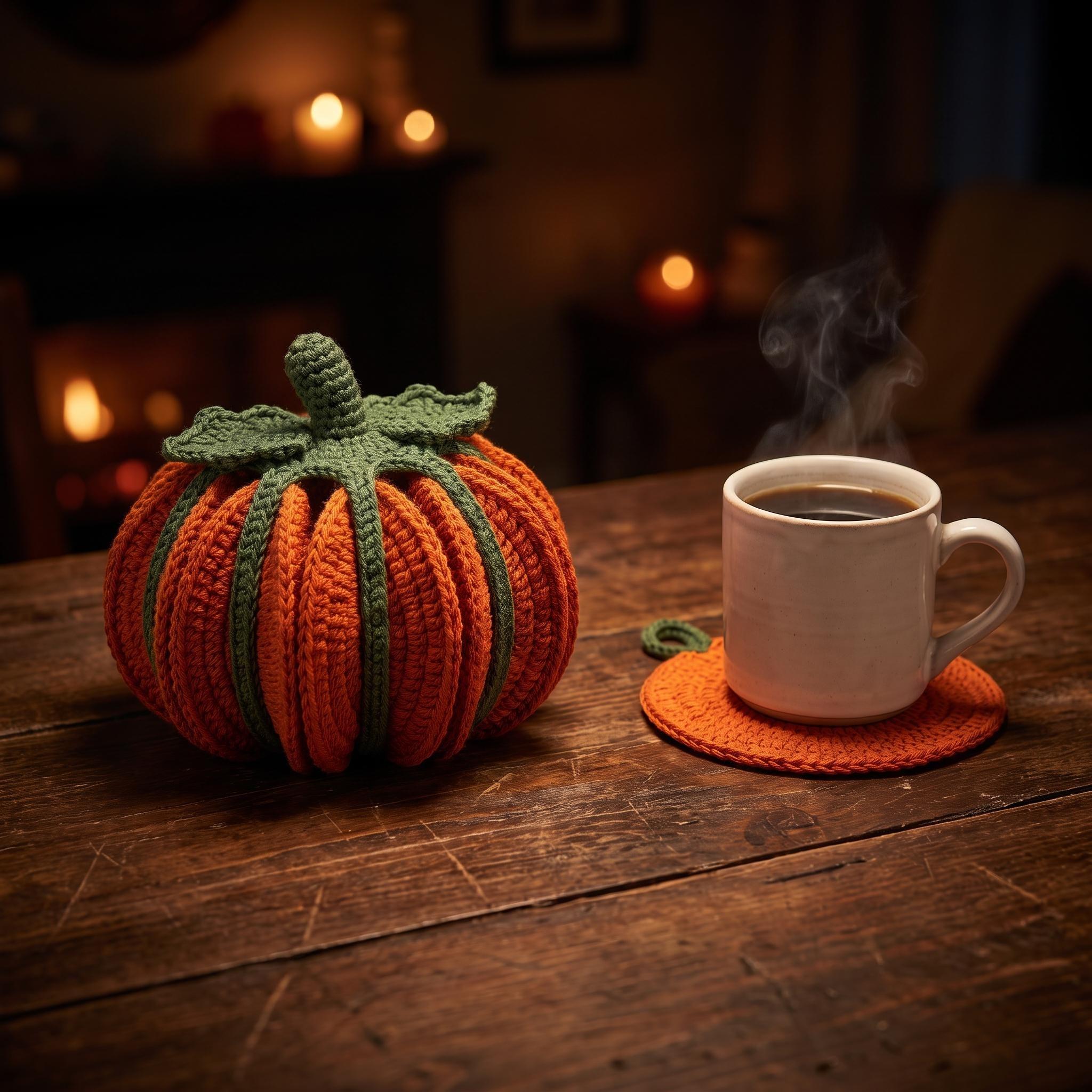 Pumpkin Coaster Set