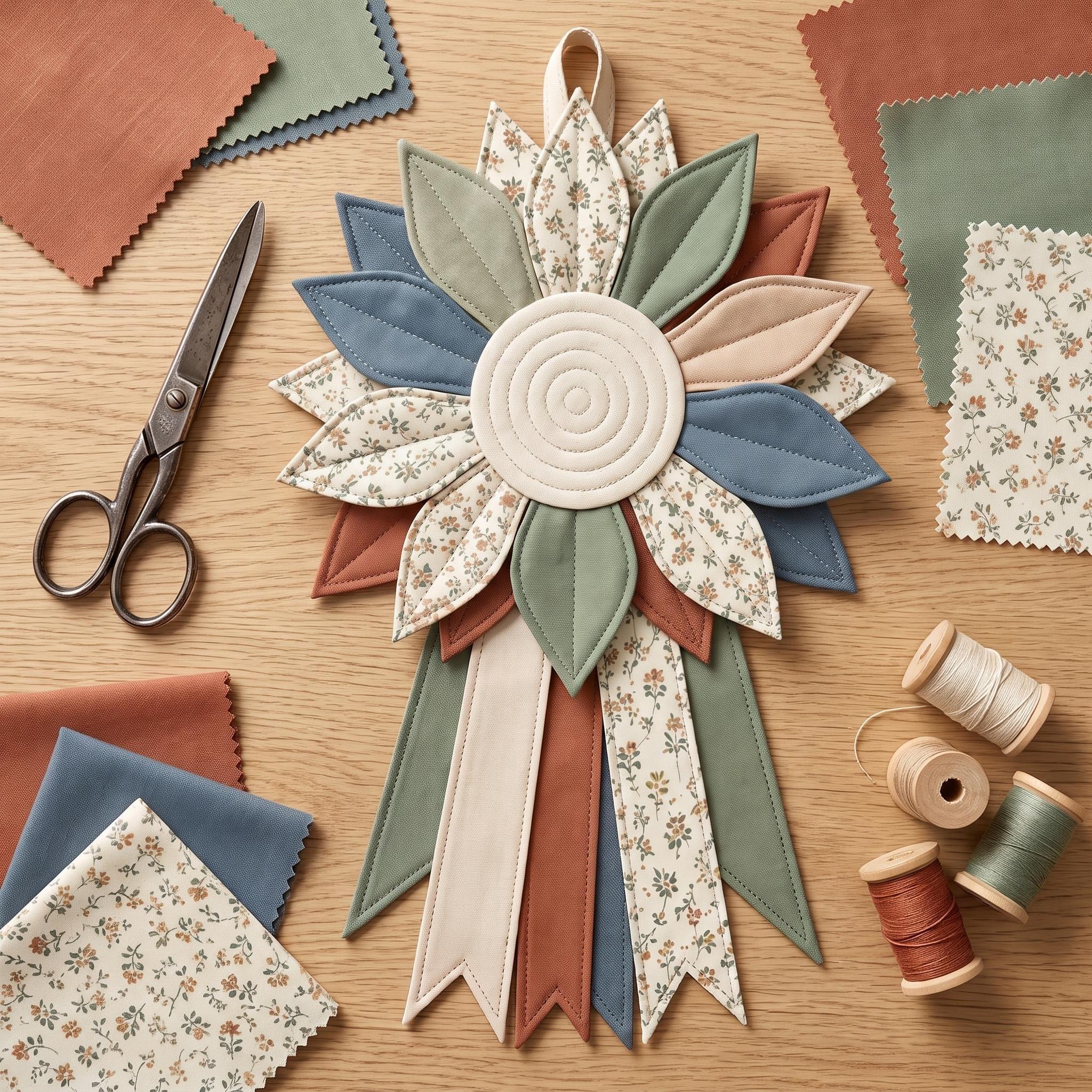 Quilted Flower Door Hanger thumbnail 2