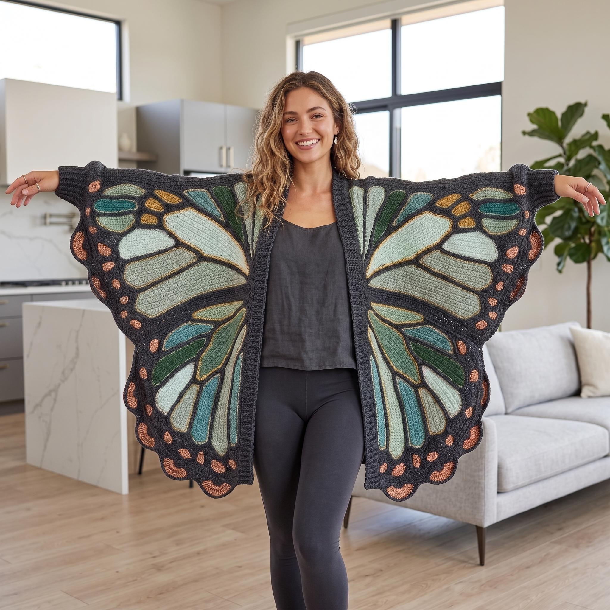 Butterfly Crochet Cardigan — photo 1