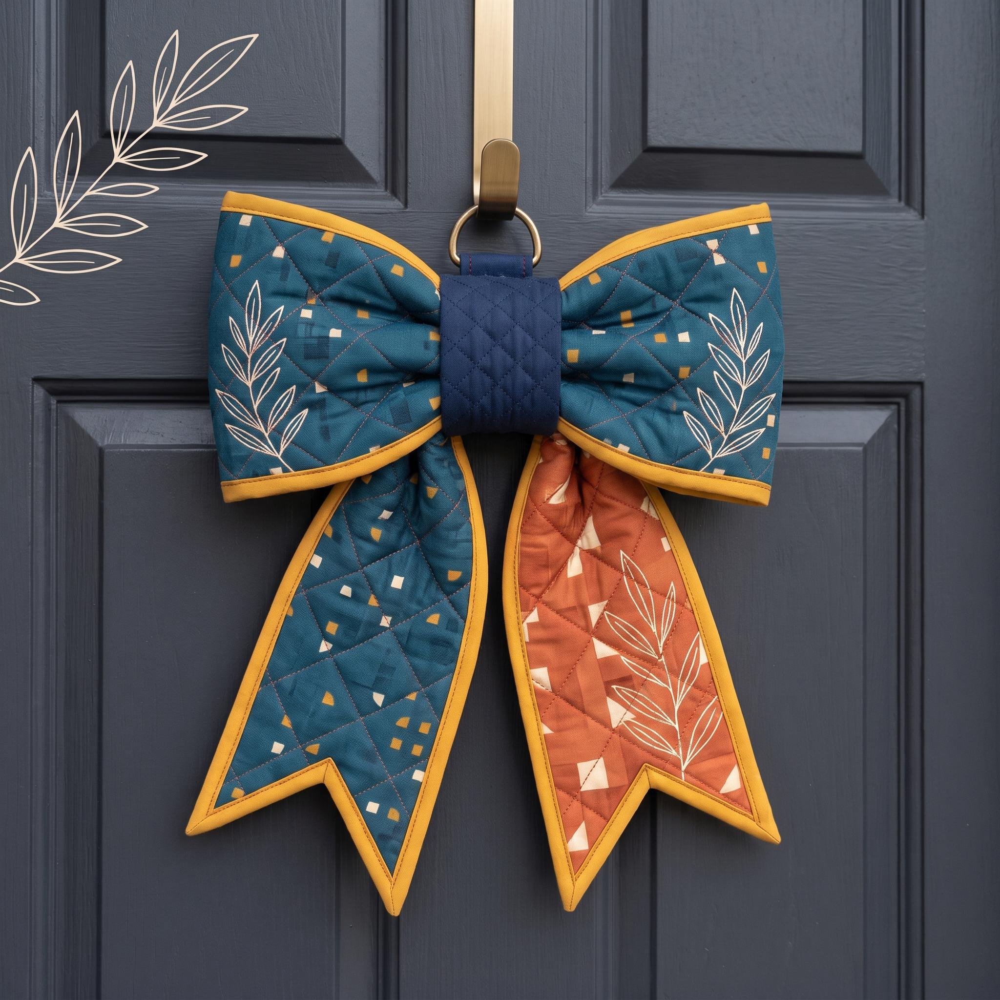 Jumbo Quilted Door Bow