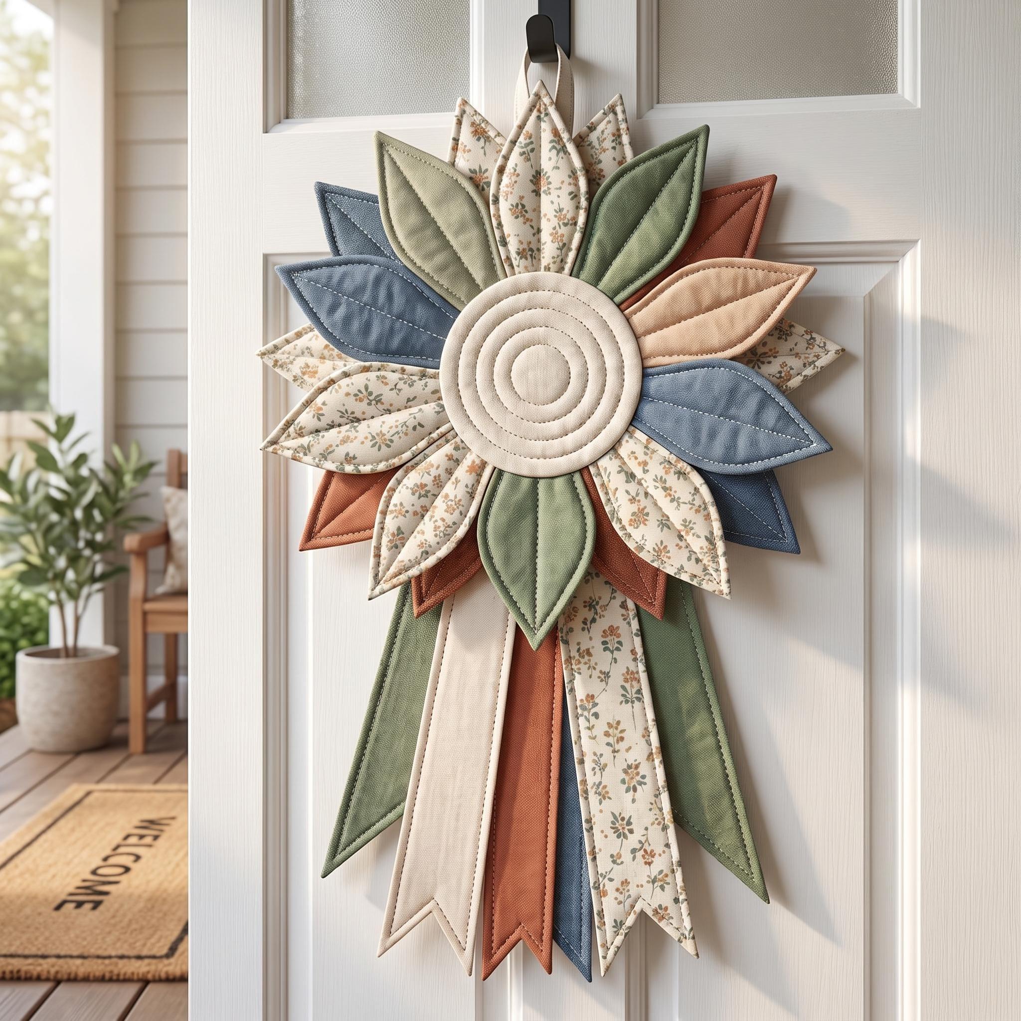 Quilted Flower Door Hanger